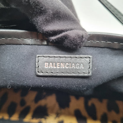 Balenciaga Cabas Black Leopard Canvas Bag 2021 Size 25x8x19