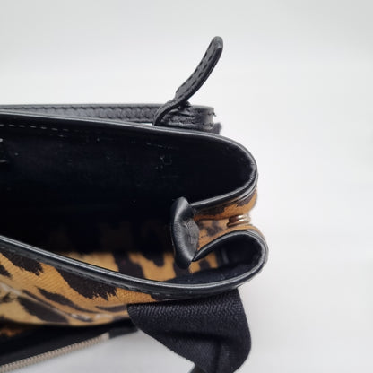 Balenciaga Cabas Black Leopard Canvas Bag 2021 Size 25x8x19