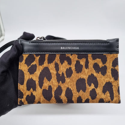 Balenciaga Cabas Black Leopard Canvas Bag 2021 Size 25x8x19