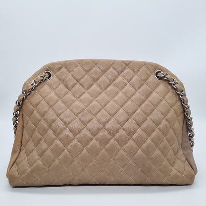 Chanel Mademoiselle Beige Caviar SHW #15 Size 33x15x25