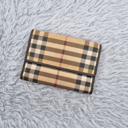 Burberry House Check Canvas Wallet Size 14x10