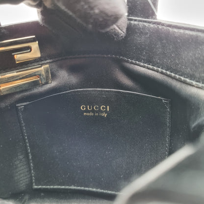 Gucci GG Vintage Mini Handbag Black Size 16x3x13