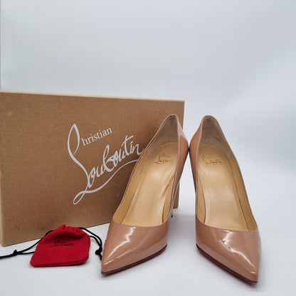 Christian Louboutin Pigalle Patent Nude Size 38,5/25 Dari Ujung