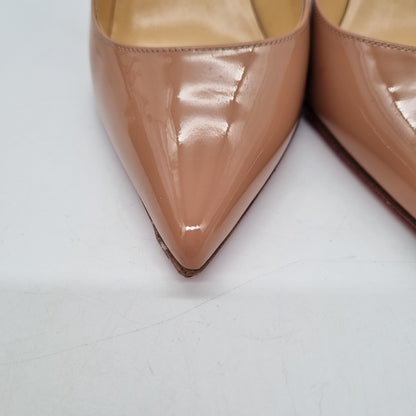 Christian Louboutin Pigalle Patent Nude Size 38,5/25 Dari Ujung