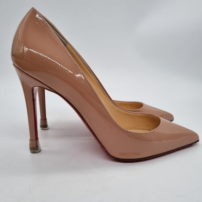 Christian Louboutin Pigalle Patent Nude Size 38,5/25 Dari Ujung