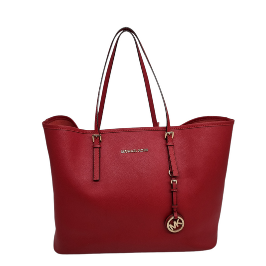 Michael Kors Jet Set Travel Medium Tote Red Size 36x17x28