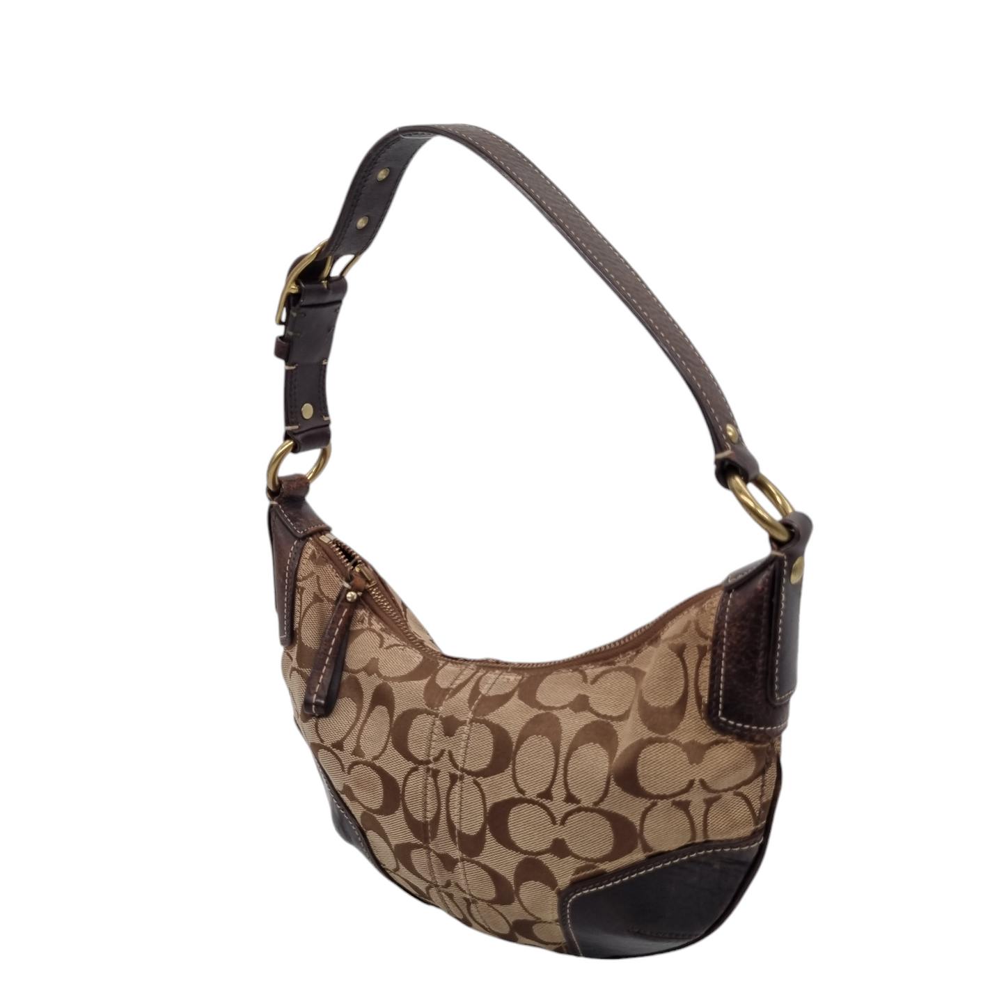 Coach Signature Mini Hobo Bag Brown Size 29x16