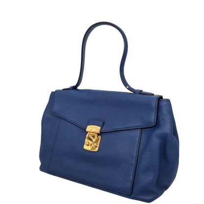 Miu Miu Push Lock Top Handle Blue Graniet Size 31x13x25