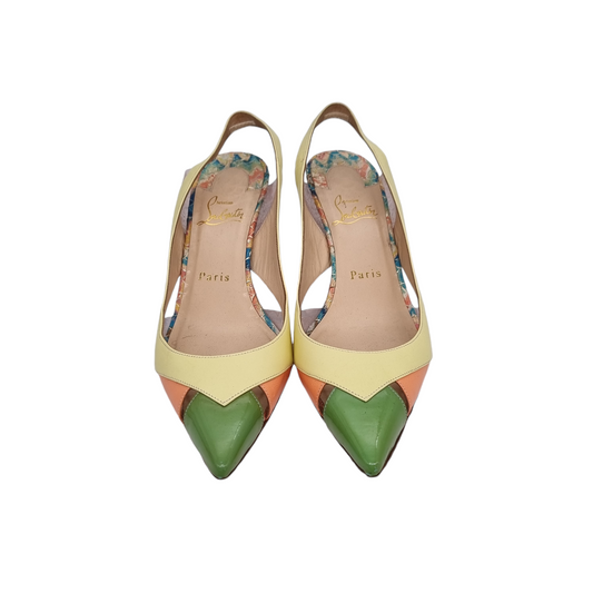 Christian Louboutin Air Chance Heels Tricolor Size 38/ 25 Dari Ujung