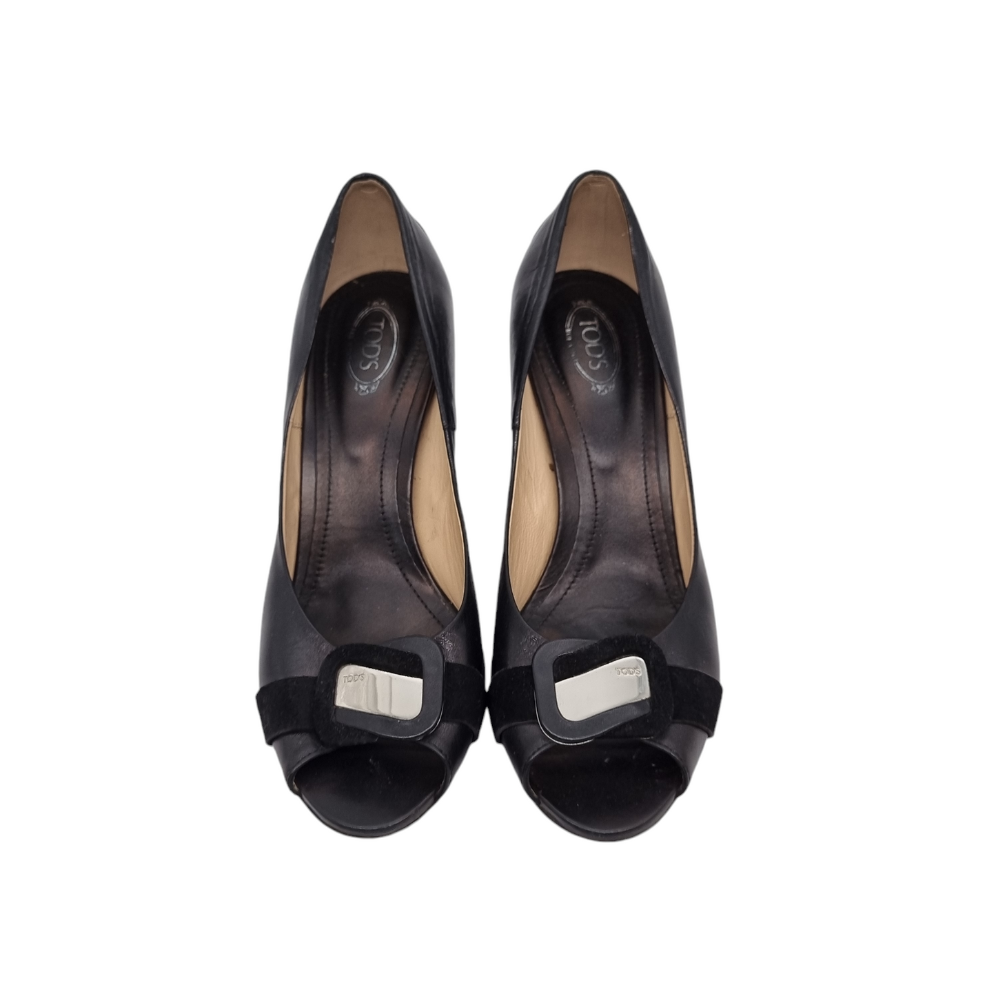 Tod's Leather Heels Black Size 39/25,5