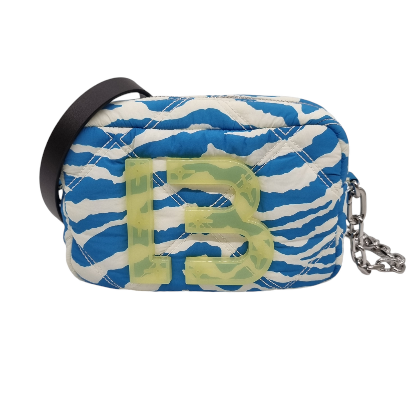 Bimba Y Lola Small Tiger Printed Crossbody Bag Blue Size 18x5x12