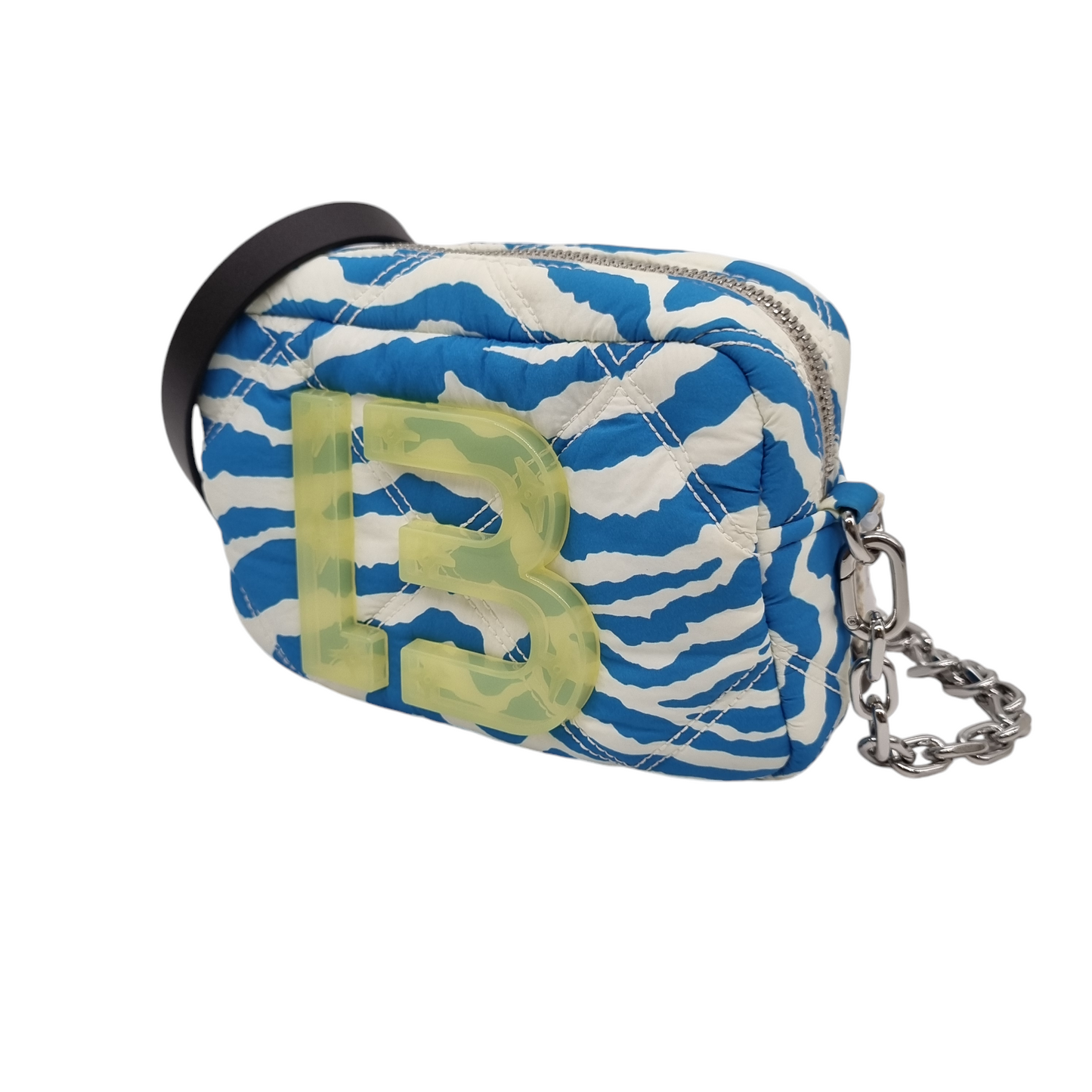 Bimba Y Lola Small Tiger Printed Crossbody Bag Blue Size 18x5x12