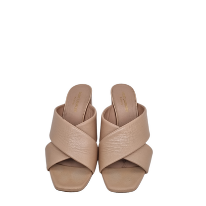 Yves Saint Laurent Lou Lou 70 Mules Sandal Nude Size 38/24