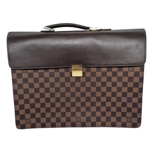 Louis Vuitton Briefcase Damier Ebene 2002 Size 40x9x32