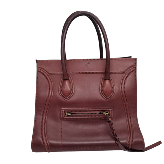 Celine Phantom Small Tote Burgundy Size 30x24x30