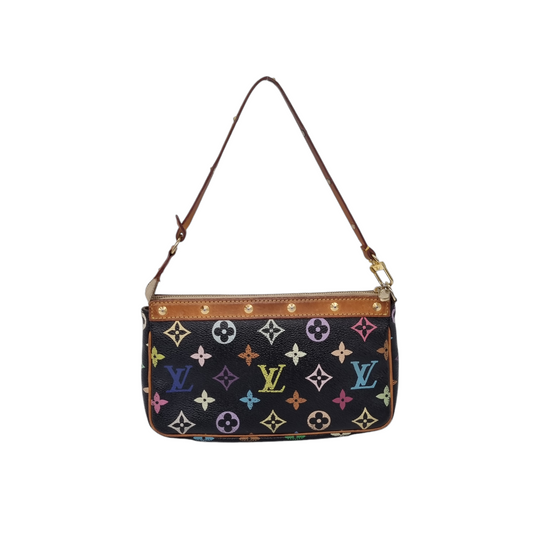 Louis Vuitton Takashi Murakami Pochette Mono Multicolor tahun 2003 size 21x13