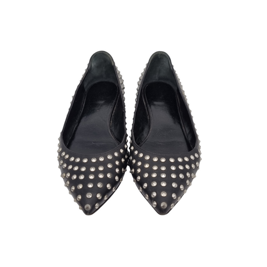 Yves Saint Laurent Flatshoes Stud Black Size 37/25