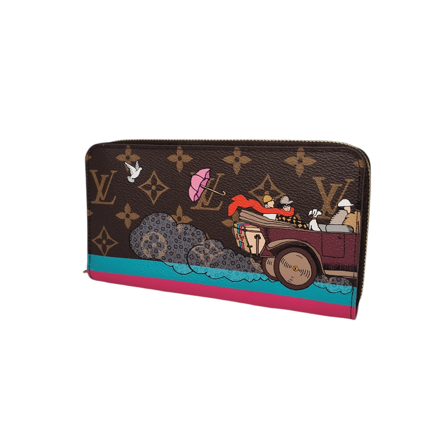 Louis Vuitton Zippy Wallet Limited Edition Multicolor 2015 Size 19x10