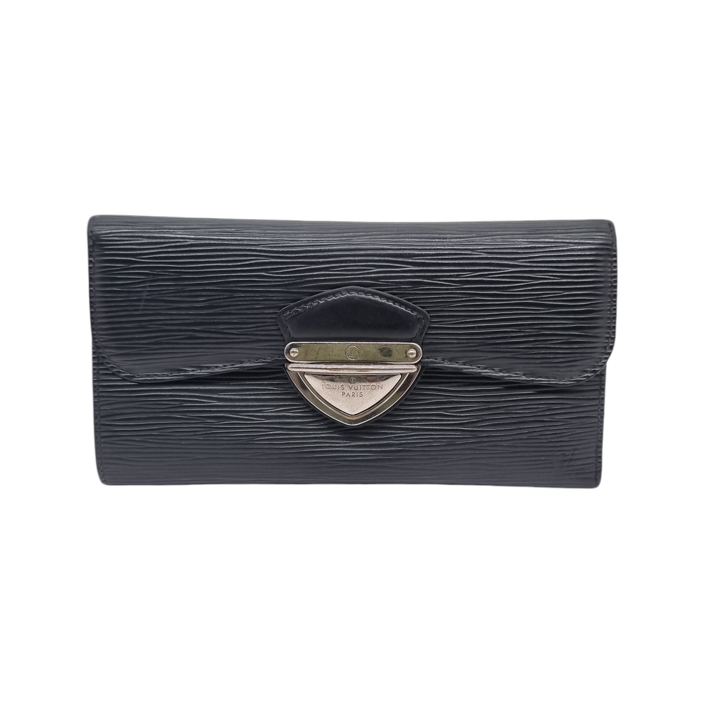 Louis Vuitton Eugine Wallet Epi Black 2008 Size 19x11