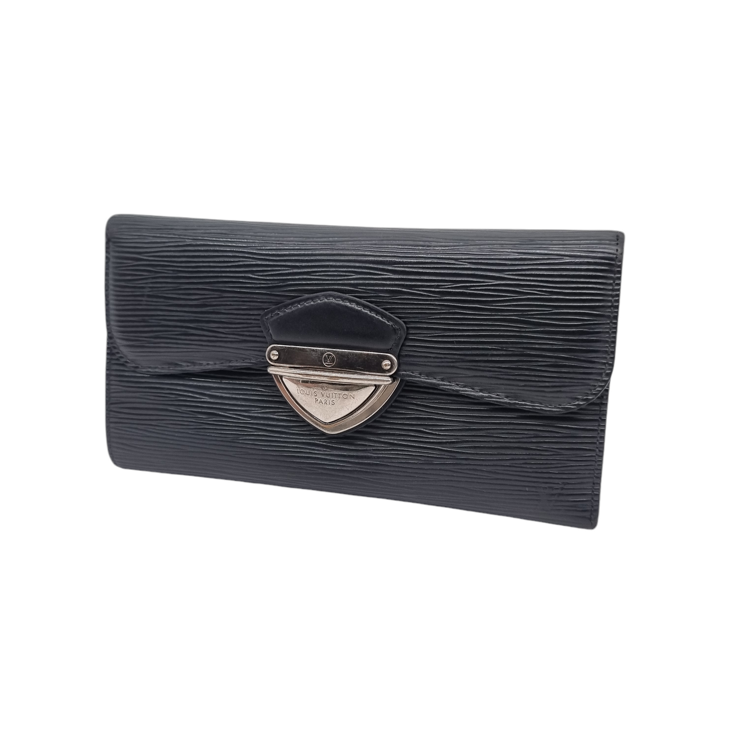 Louis Vuitton Eugine Wallet Epi Black 2008 Size 19x11