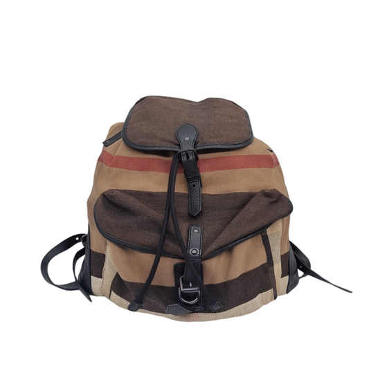 Burberry Backpack Canvas Brown Size 38x14x36