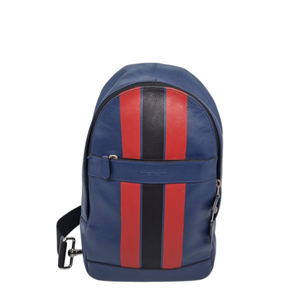 Coach Houston Sporty Baseball Slingpack Navy Red Size 19x7x28