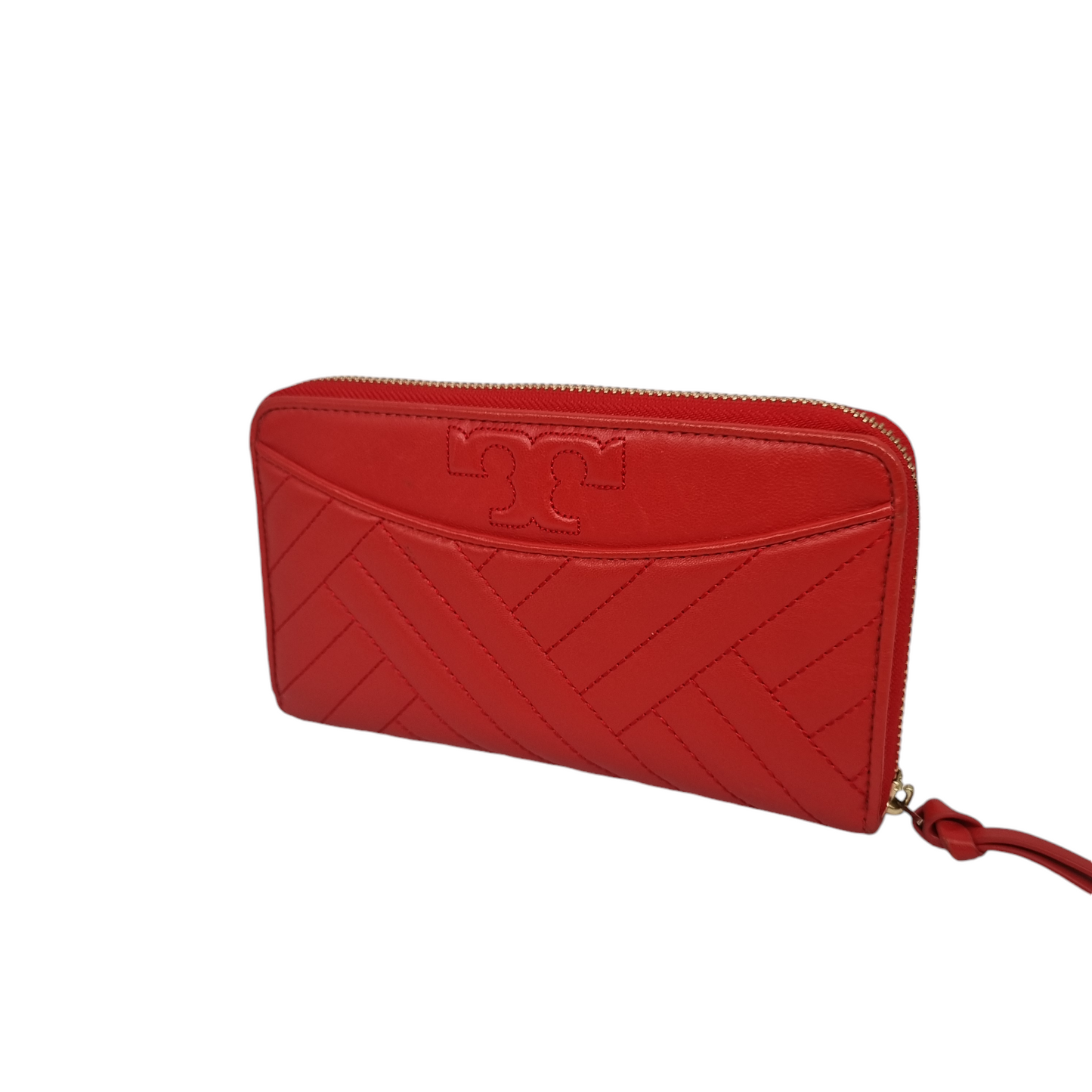 Tory Burch Alexa Zip Continental Wallet Red Size 19x11