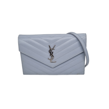 Yves Saint Laurent Envelope WOC Light Blue SHW 2016 Size 19x4x13