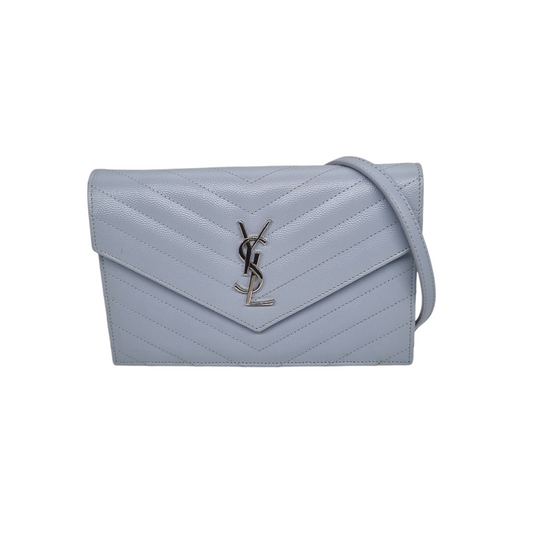 Yves Saint Laurent Envelope WOC Light Blue SHW 2016 Size 19x4x13