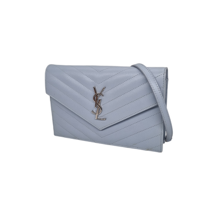 Yves Saint Laurent Envelope WOC Light Blue SHW 2016 Size 19x4x13