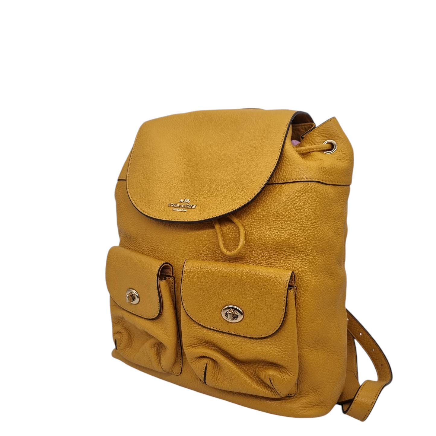 Coach Backpack Leather Yellow Size 30x12x33