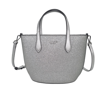 Kate Spade Glimmer Glitter Satchel Bag Silver Size 21x10x21