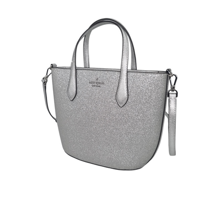 Kate Spade Glimmer Glitter Satchel Bag Silver Size 21x10x21