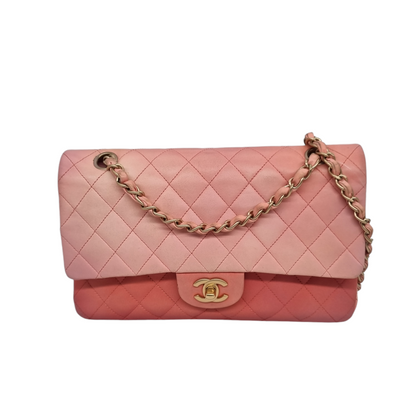 Chanel Classic Medium Pink Ombre GHW #13 Size 25x7x16