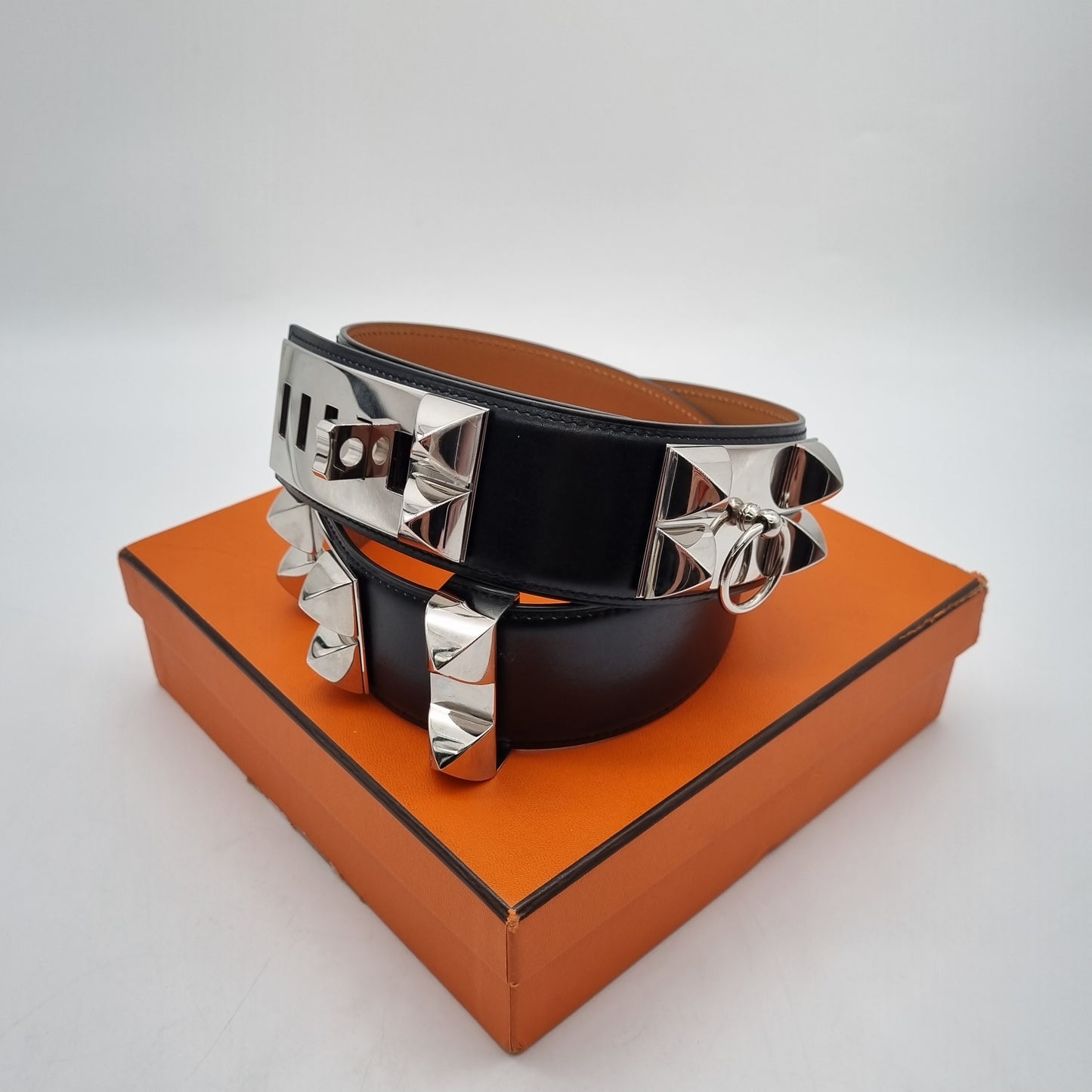 Hermes CDC Belt Black SHW #N 2010 Size 85