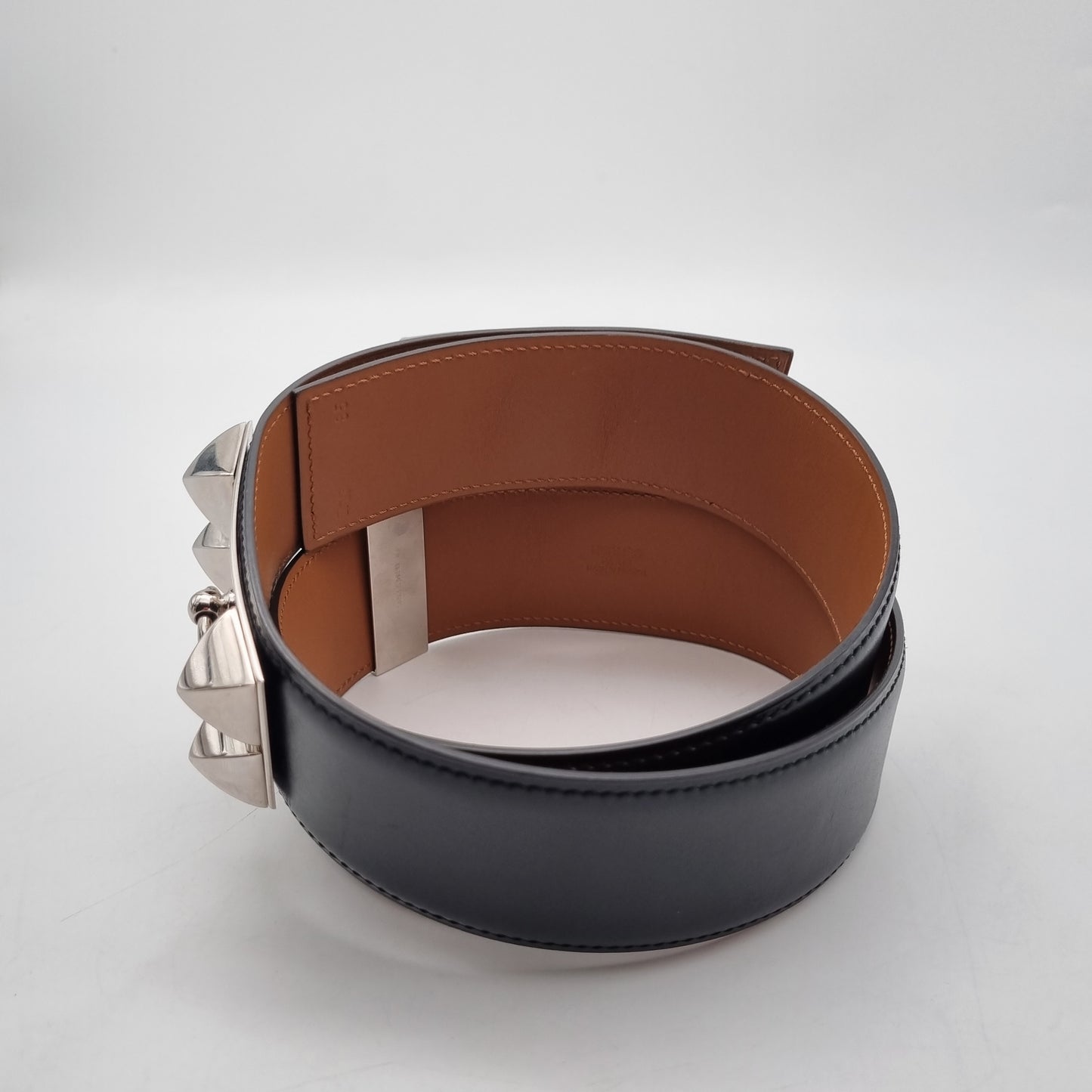 Hermes CDC Belt Black SHW #N 2010 Size 85