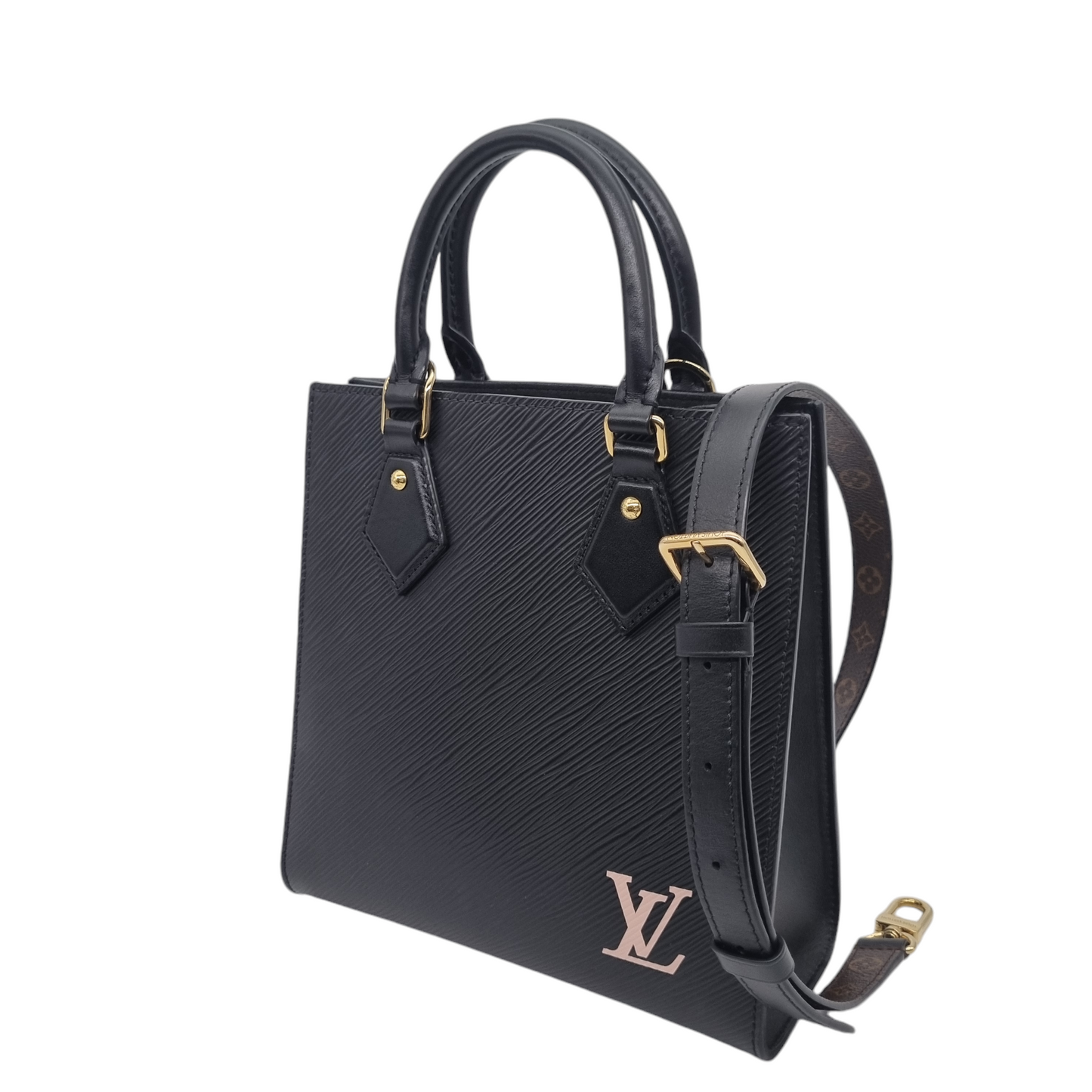 Louis Vuitton Sac Plat BB Epi Noir Black CHIP Size 21x8x22