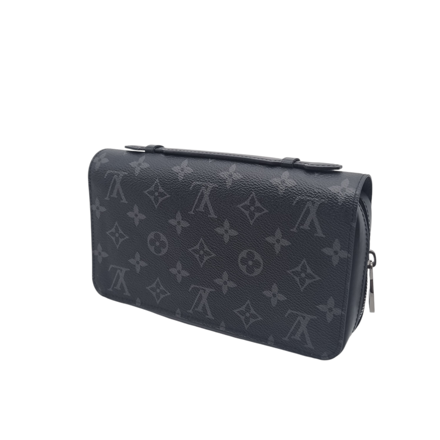 Louis Vuitton Monogram Eclipse Pochette Volga Black 2017 Size 23x14