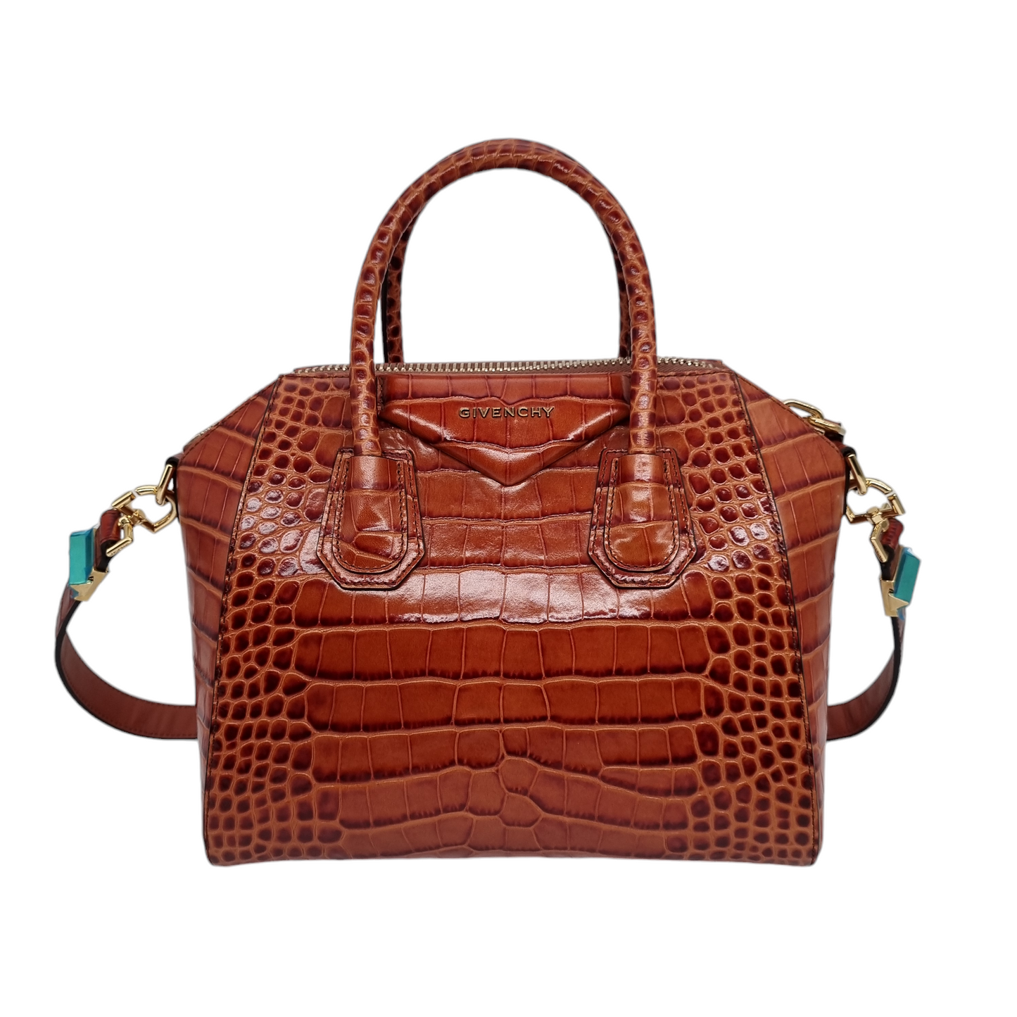 Givenchy Antigona Small Croco Brown 2019 Size 28x14x23