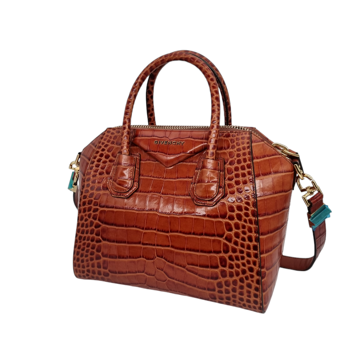 Givenchy Antigona Small Croco Brown 2019 Size 28x14x23