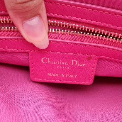 Dior Cannage Calfskin Leather Fuschia 2018 Size 38x12x28