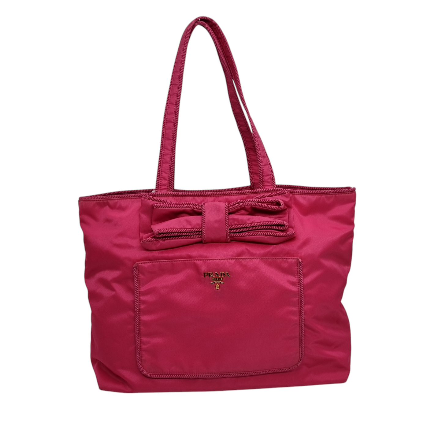 Prada Tote Bag Nylon Fuschia Size 34x14x28