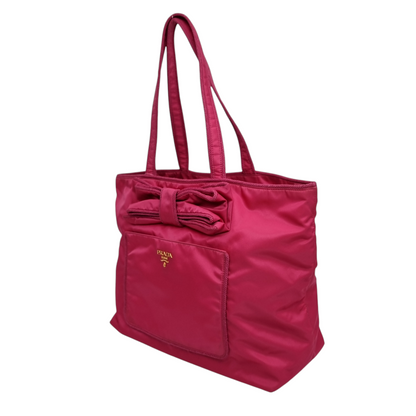 Prada Tote Bag Nylon Fuschia Size 34x14x28