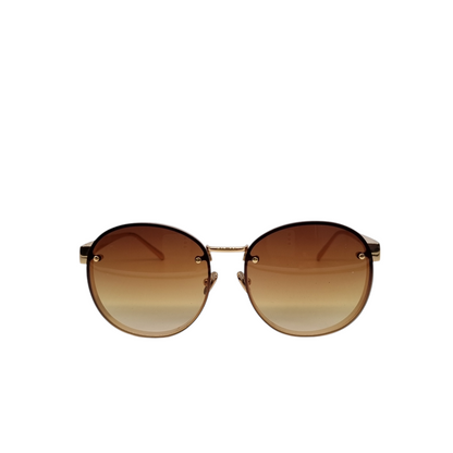 Linda Farrow Sunglasses Brwon Ombre Gold Freme