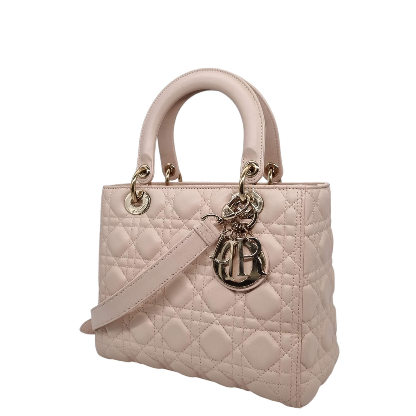 Dior Lady Dior Medium Lotus GHW 2017 Size 24x11x21