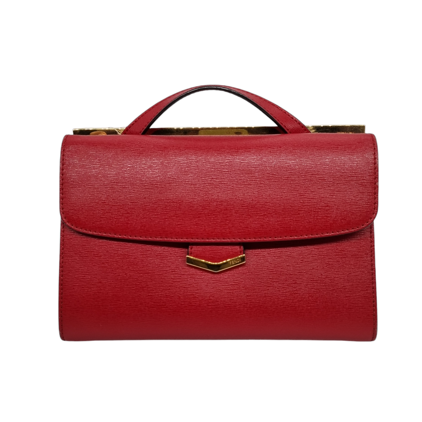 Fendi Demi Jour Top Handle Piccola Red 2015 Size 23x12x16