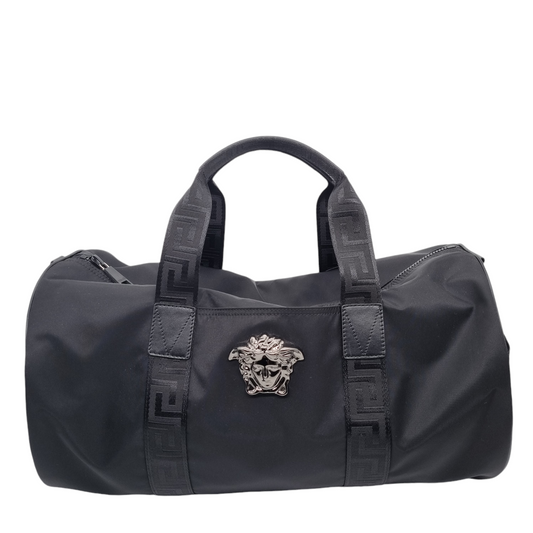 Versace Duffle Bag Nylon BLack New Size 46x27x2