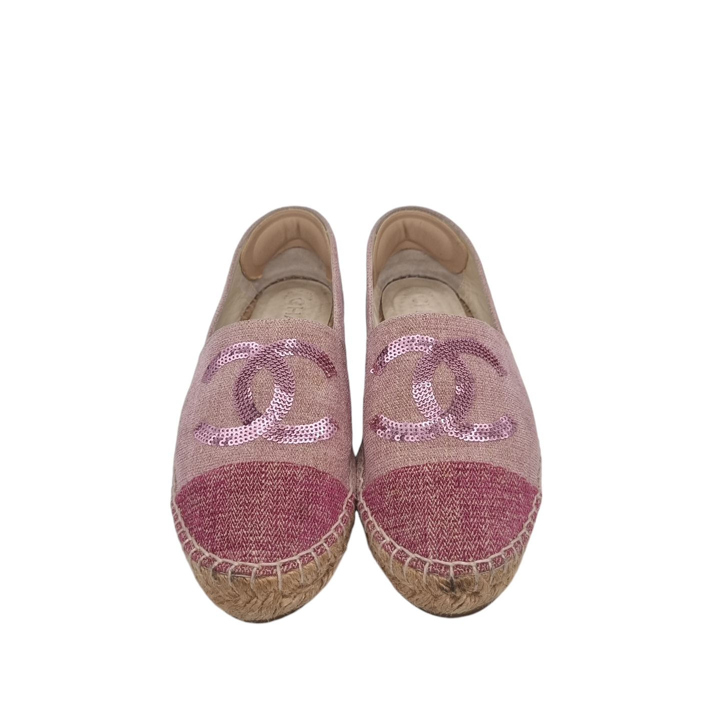 Chanel Espadrilles Canvas Pink Size 37/23