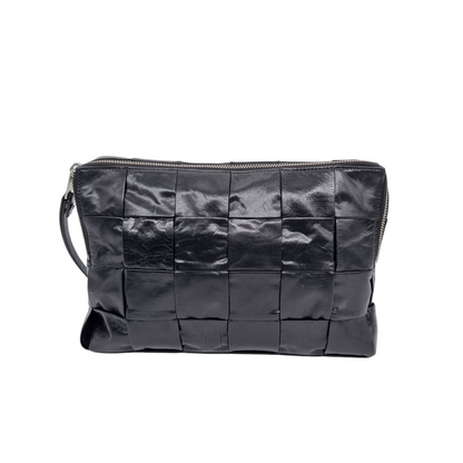Bottega Veneta Intrecciato Travel Organizer Clutch Black Size 27x18