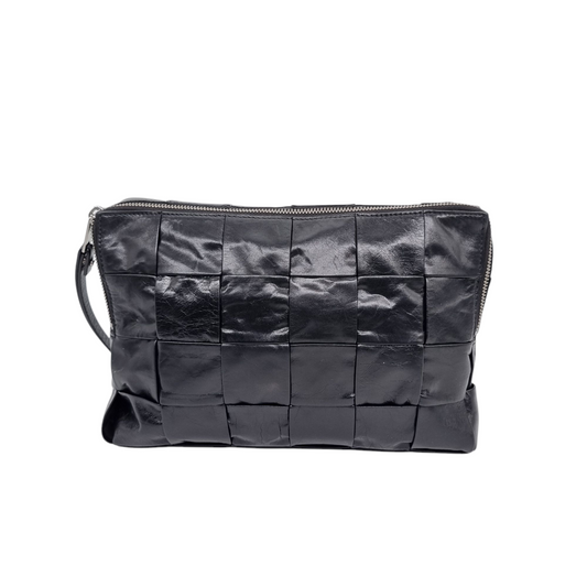Bottega Veneta Intrecciato Travel Organizer Clutch Black Size 27x18